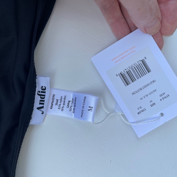 NWT Andie Swim Mindy Kaling Bikini Set BLACK - Picture 4 of 5